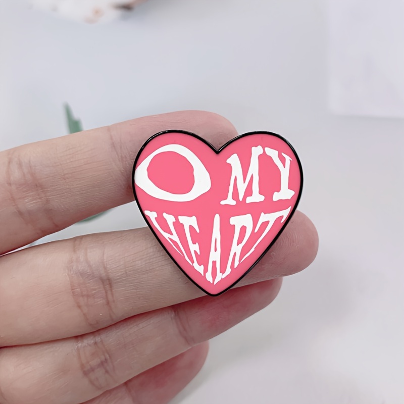 Custom Heart Shaped Button Pins