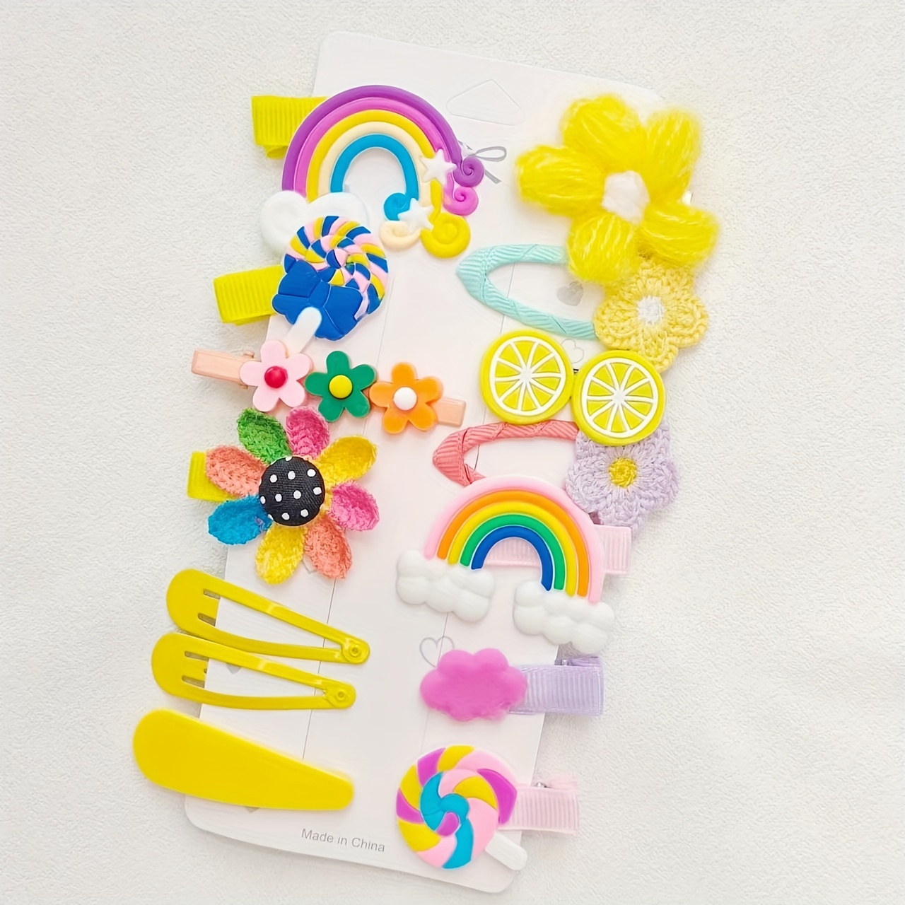 14pcs Children's Flower Candy Cute Hair Clip Girls Hair Accessories Set,  Ideal choice for Gifts