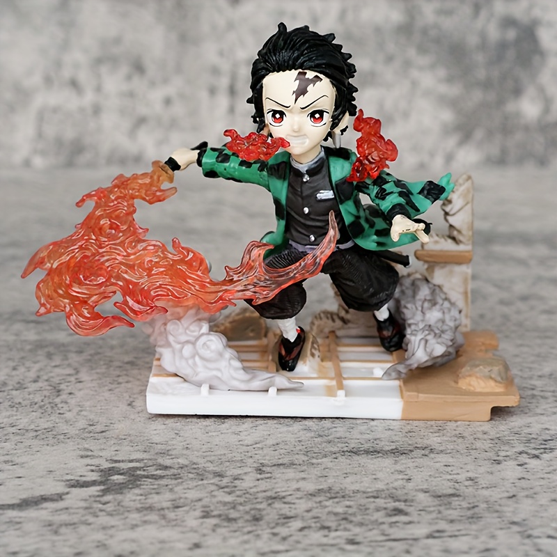 Anime Demon Slayer Action Figures Onigiri Kamado Nezuko Kamado Tanjirou  Agatsuma Zenitsu Anime Peripheral Small Ornaments