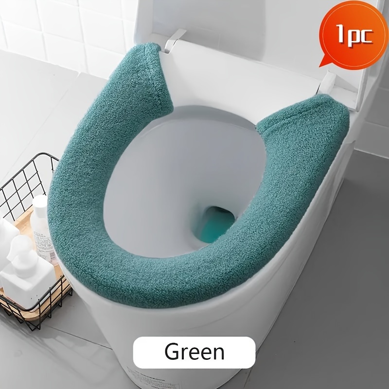 1pc Soft And Beautiful Thickened Toilet Seat Mat Bathroom Toilet Seat Mat Washable Soft Warm Seat Toilet Seat Mat And Accessories