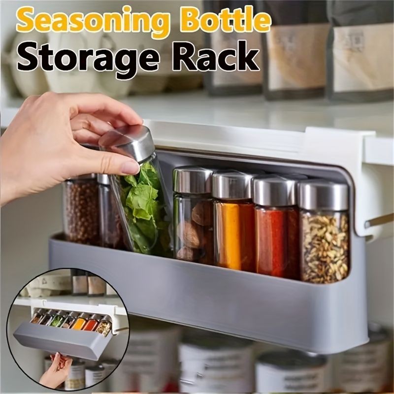 Dropship 1 Piece Spice Box Organizer; Wall Mounted Seasoning Box; Adhesive  Seasoning Storage Box; Kitchen Storage Box to Sell Online at a Lower Price