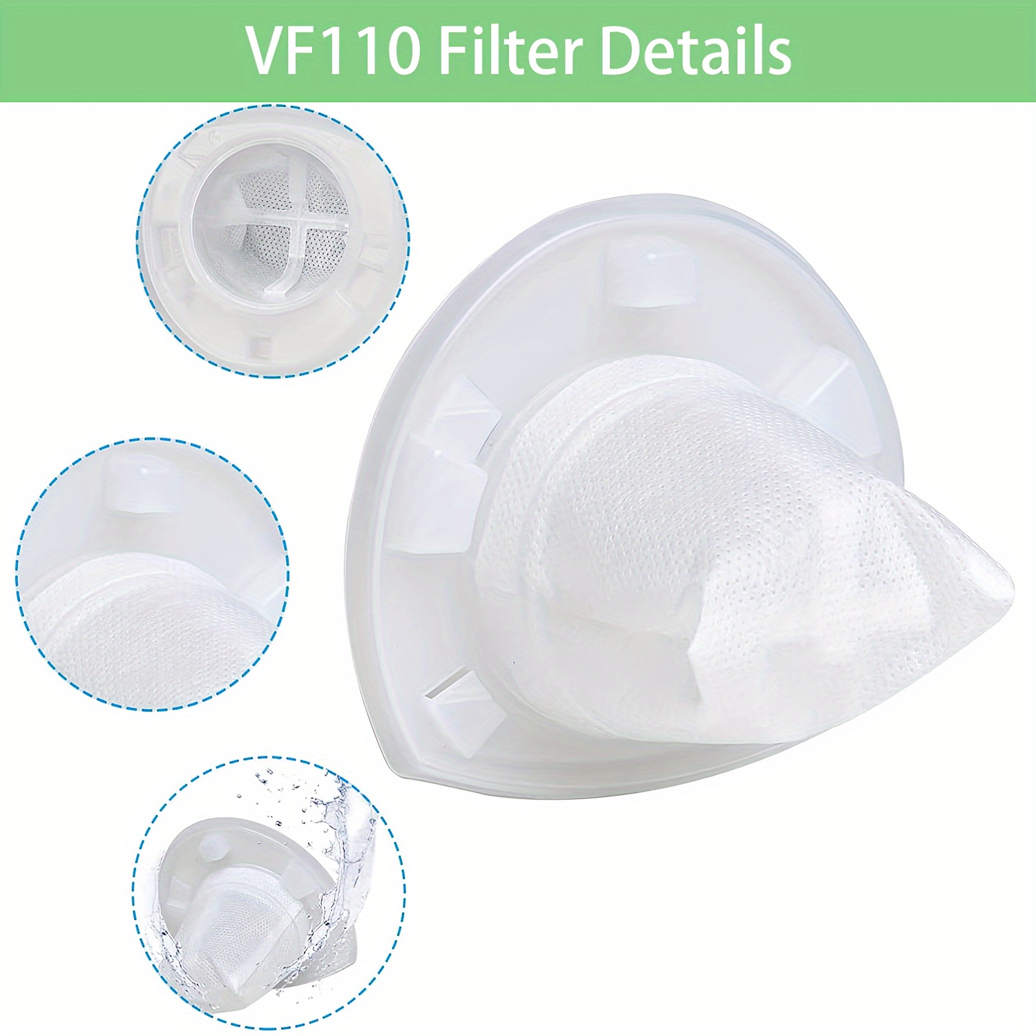 Vacuum Filters for Black & Decker Chv1410l Vacuums 4 Pack