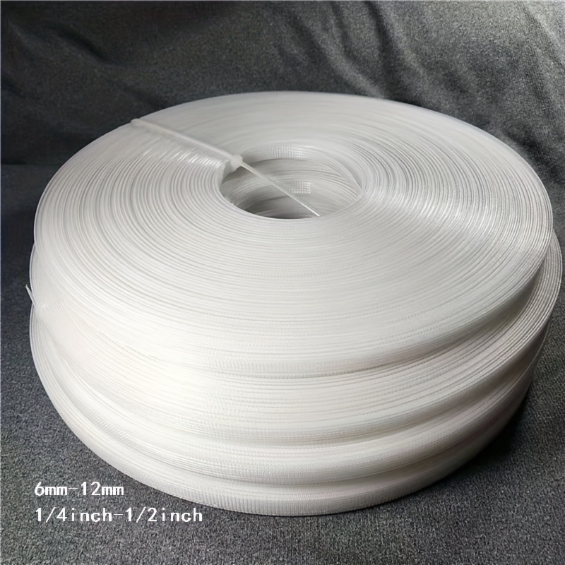 50 Yards 6mm Polyester Boning for Sewing White Sew-Through Low