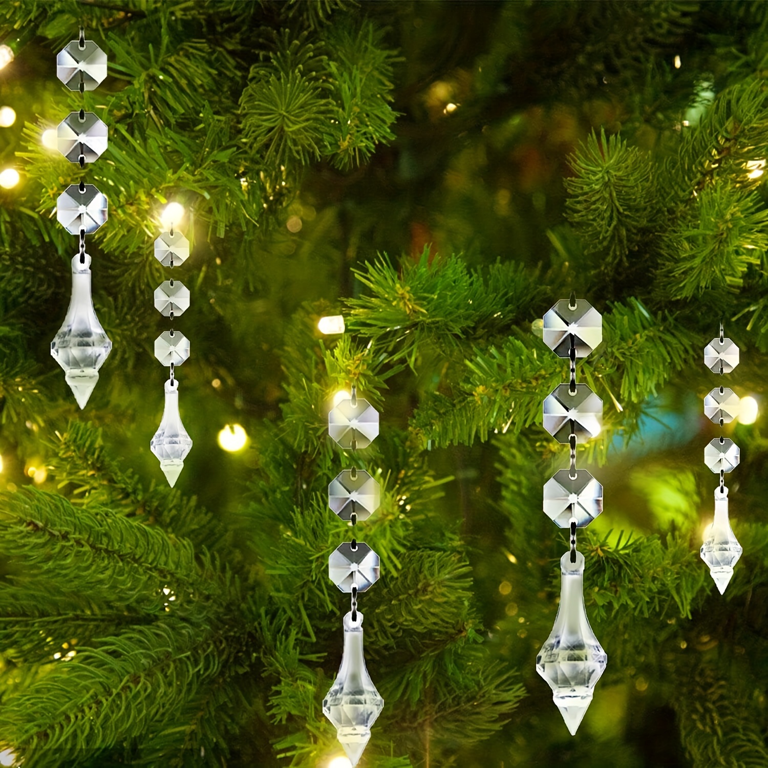 Hanging Crystals For Centerpieces Chandelier Garland Clear - Temu