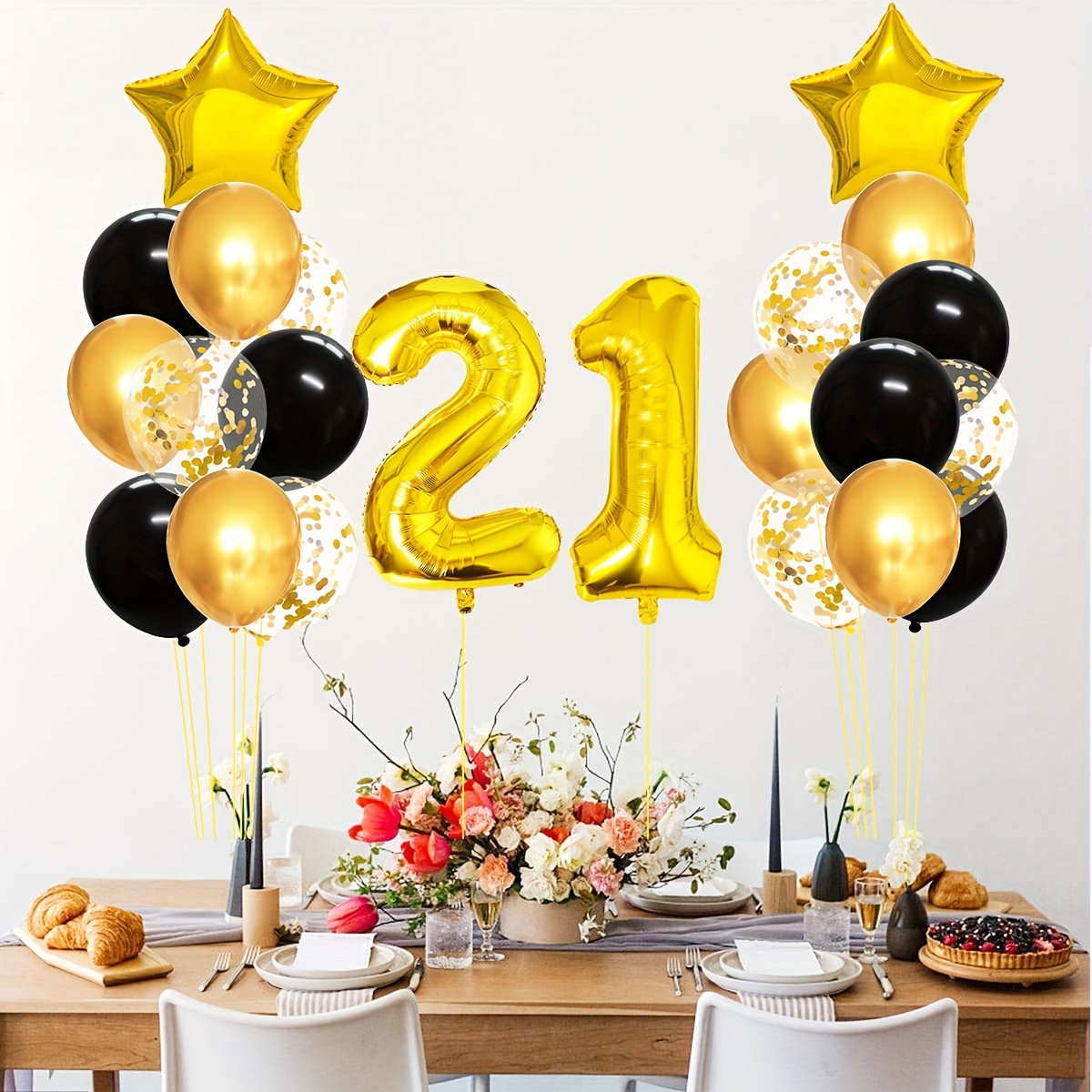 SURSURPRISE 21st Birthday Party Decorations for Him Men Silver and Black  Finally Legal Balloon Banner Happy 21 Cake Topper and Fringe Curtain for 21  Years Old Birthday Supplies | Lazada PH