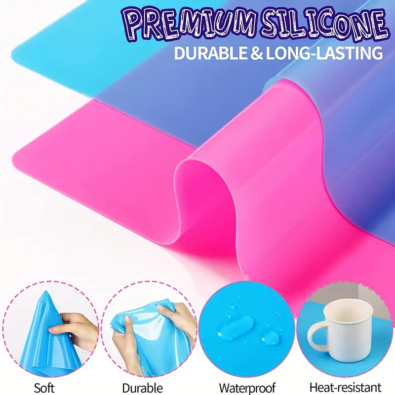 Large Silicone Mats Crafts Silicone Sheets Resin Jewelry - Temu