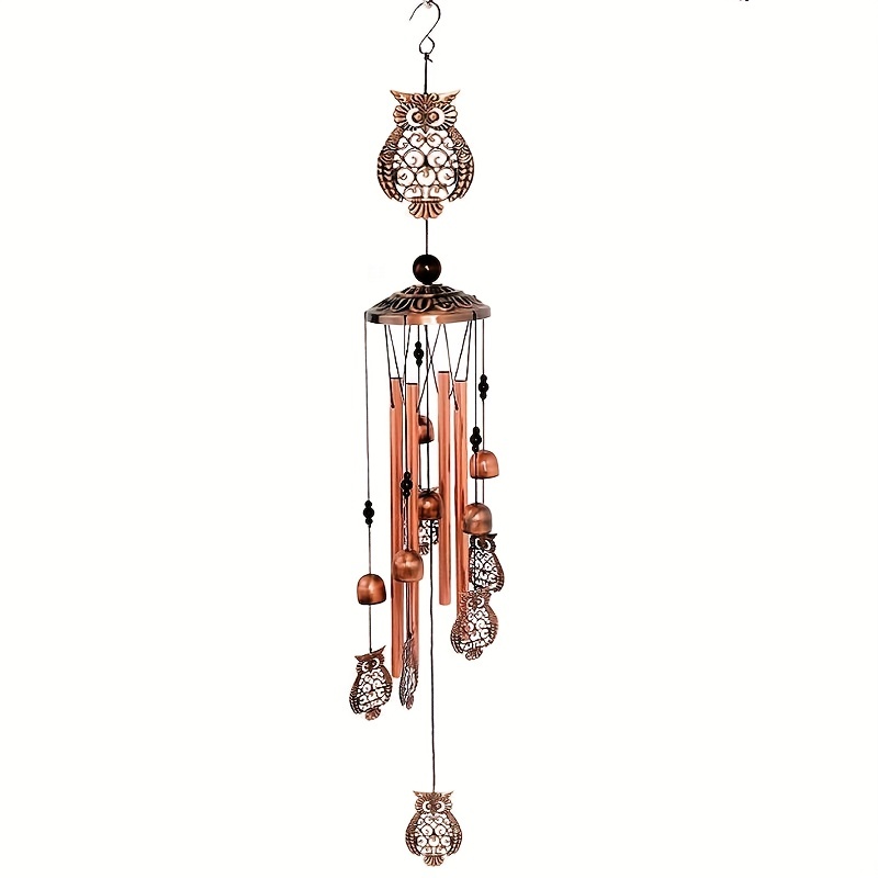 LESES Hummingbird Wind Chimes Outdoor Wind Chime with 4 Aluminum Tubes & 6  Wind Bell, Memorial Wind Chimes for Outside Unique Sympathy Gifts for Home