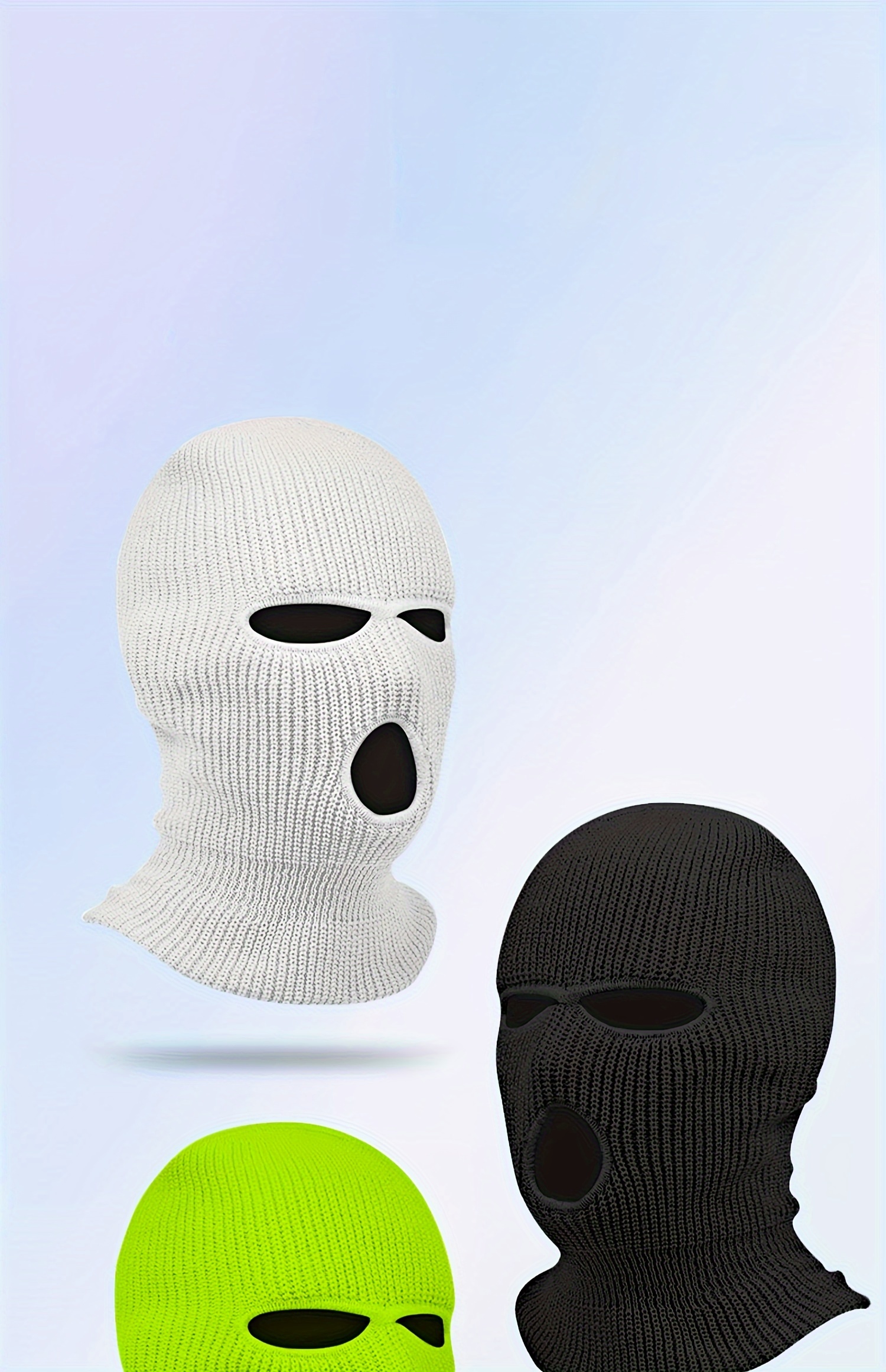 1pc Knitted Ski Mask Winter Fashion Cool Headgear Balaclava For Men And Women-Halloween Horror Spoof Car Decoration details 0