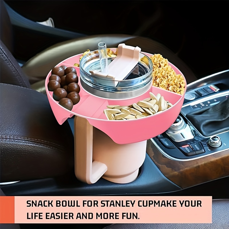 Snack Bowl For Tumbler With Handle 3 Compartment - Temu