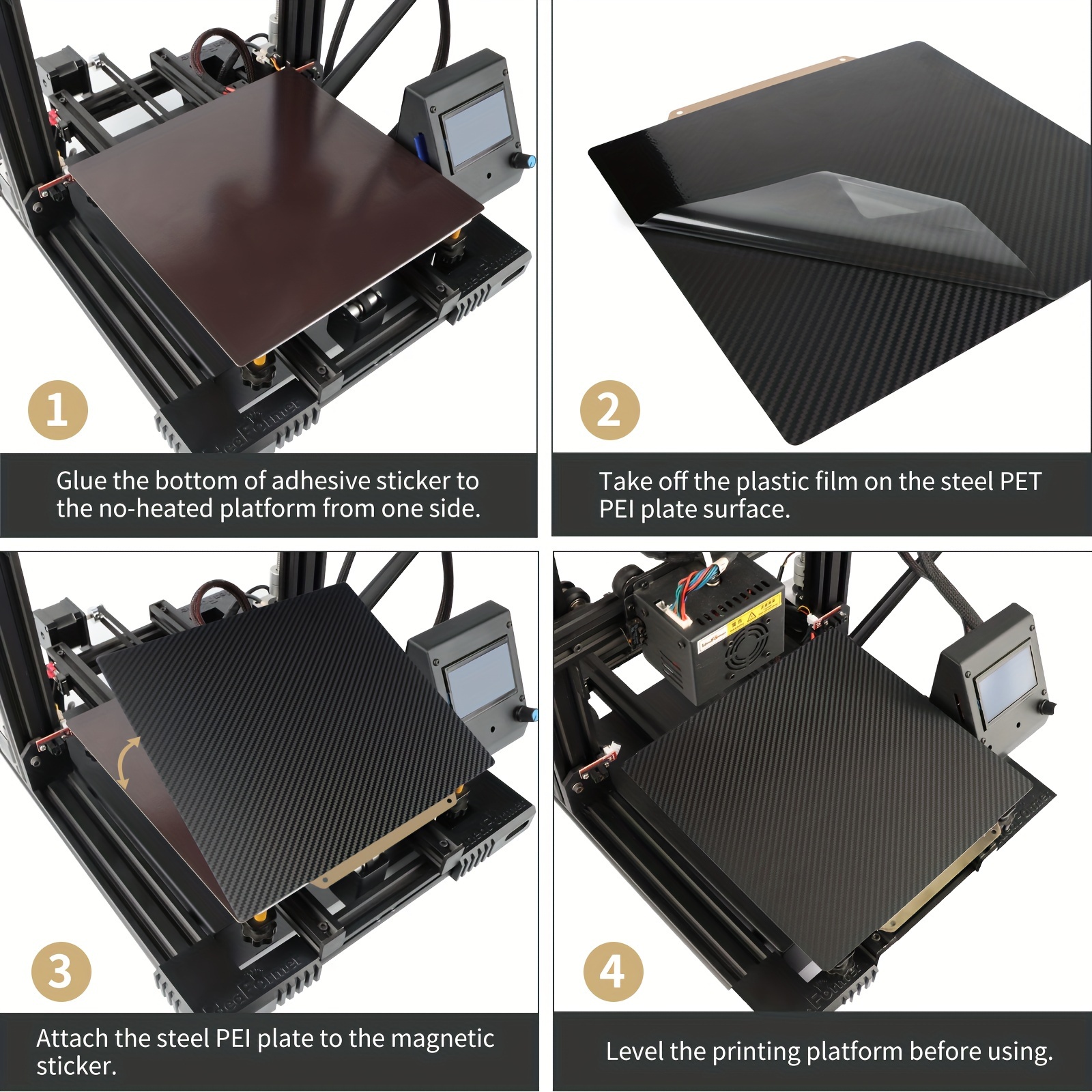 Creality 3D Printer Build Plate, PEI Magnetic Flexible Heated Bed