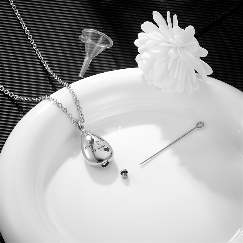 Urn Necklace for Ashes Stainless Steel Keepsake Waterproof