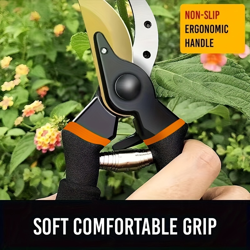 Bypass Pruning Shears - Garden Shears, Heavy Duty Razor Sharp Hand Pruners  - Ideal Plant Scissors, Tree Trimmer, Branch Cutter, Hedge Clippers,  Ergonomic Garden Tool for Effortless Cuts 