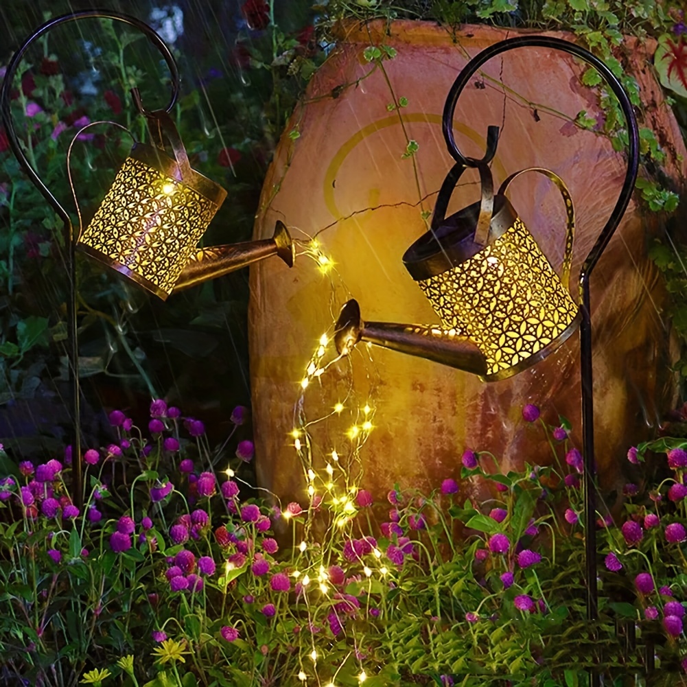 LTS FAFA Arrosoir Solaire Lumière Décoration de Jardin - Sculpture  d'extérieur en Cuivre étanche Décoration Étoile LED Fée Art Déco Lumière  Jardin à