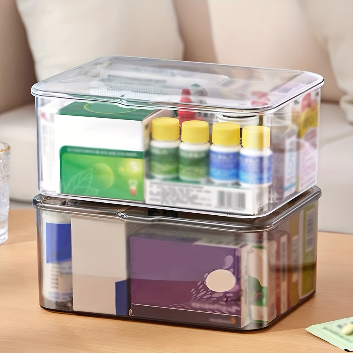 Household Medicine Box Household Medicine Storage Box Desk - Temu