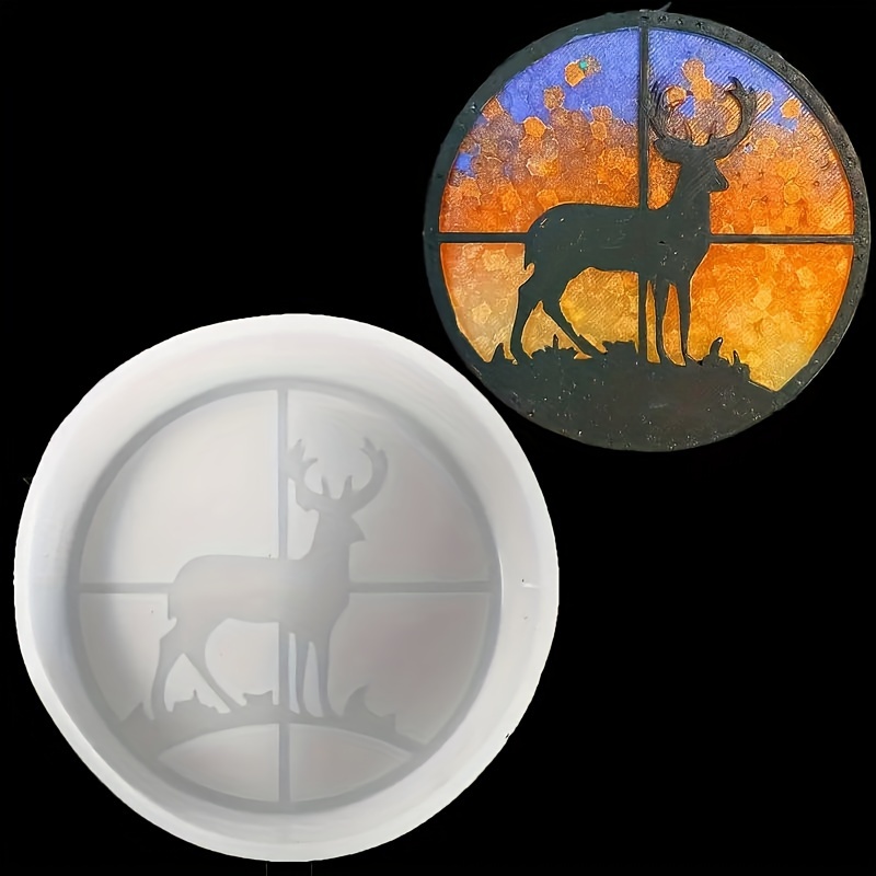 

Deer Silicone Mold, Christmas Silicone Mold, Freshies Mold, For Diy Making Epoxy, Soap, Candle, Coaster, Pendant, Crafts, Home Decor Christmas Decor Thanksgiving Gift