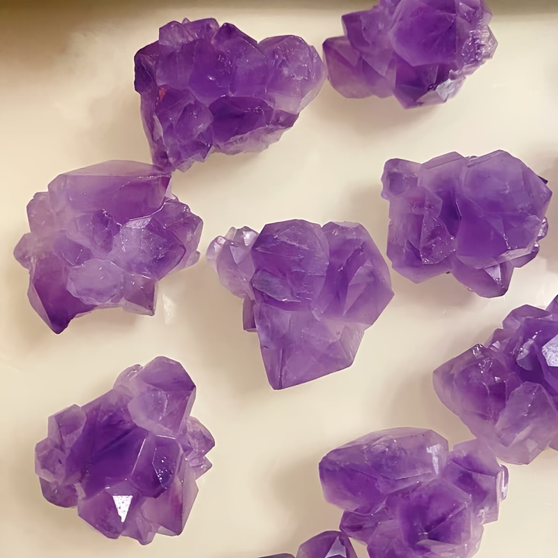 2pcs Natural Amethyst Flower Crystals for Aromatherapy