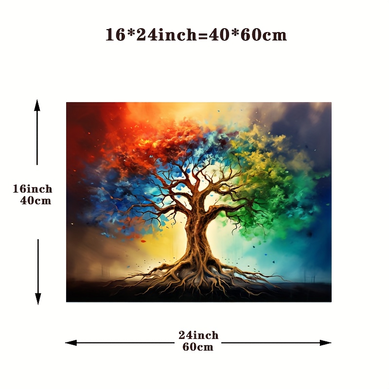 Colourful Tree of Life Canvas Wall Art Prints for Living Room