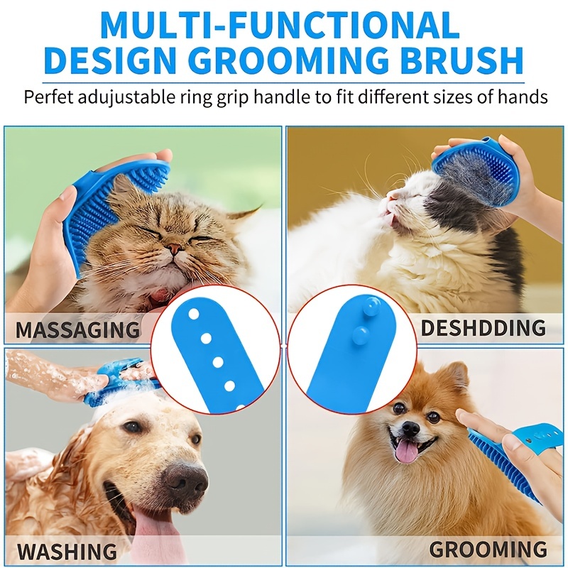 Pet Bath Brush Dog Bath Massage Brush Dog Grooming Brush Pet Shampoo Bath  Brush