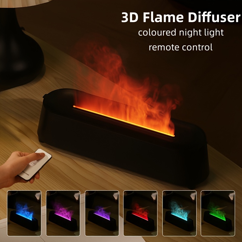 Sans Marque diffuseur d'arôme de flamme 3D - humidificateur d'air