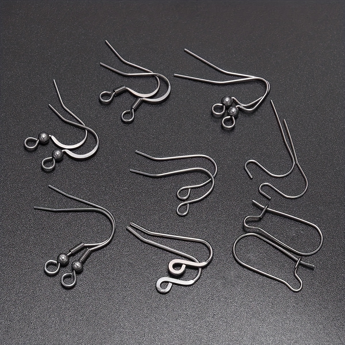 50pcs(25pairs) 0.8mm Pin Titanium Stainless Steel Ear Wire 2mm