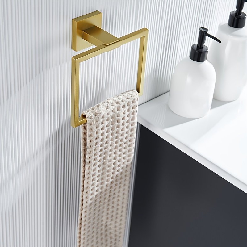 Toallero, toallero de mano de acero inoxidable SUS 304, accesorios de baño,  toallero, estilo contemporáneo, níquel cepillado montado en la pared