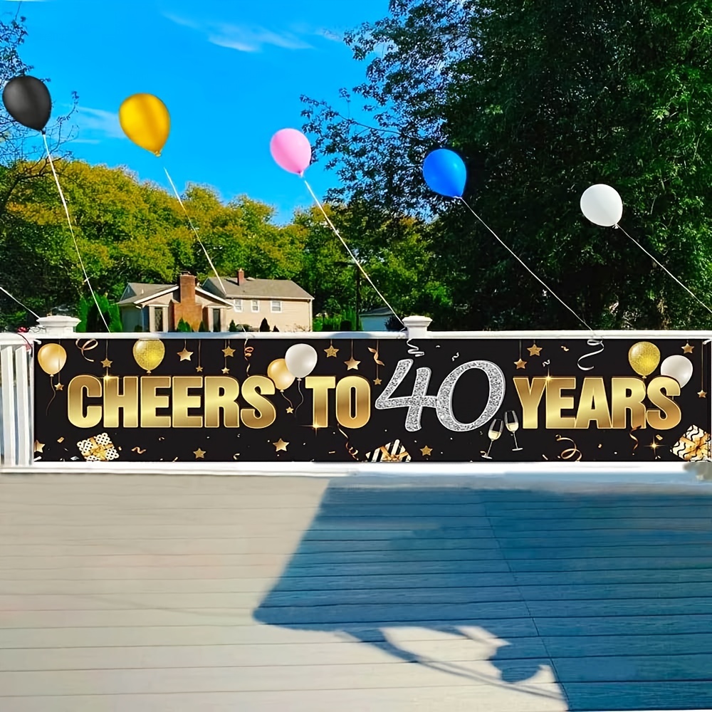 Cheers to 40 Years, 40th Birthday Sign, 40th Birthday Poster, 40th