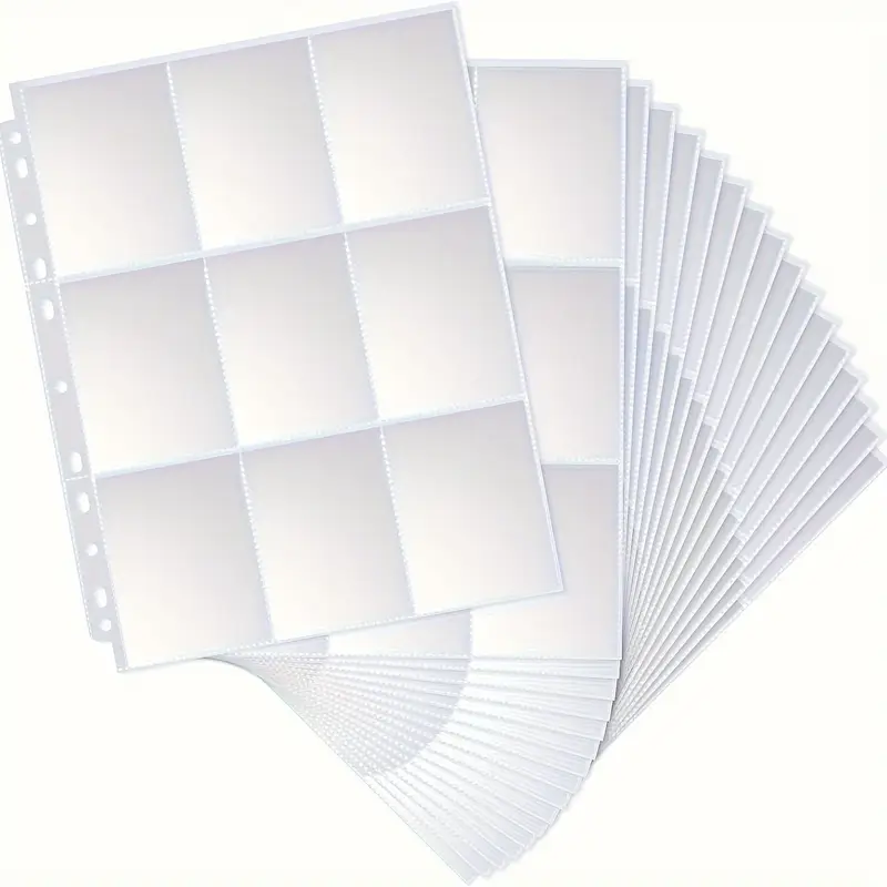 20pcs trading card binder sleeves pockets double side - Temu Qatar 20pcs trading card binder sleeves pockets double side - Temu Qatar