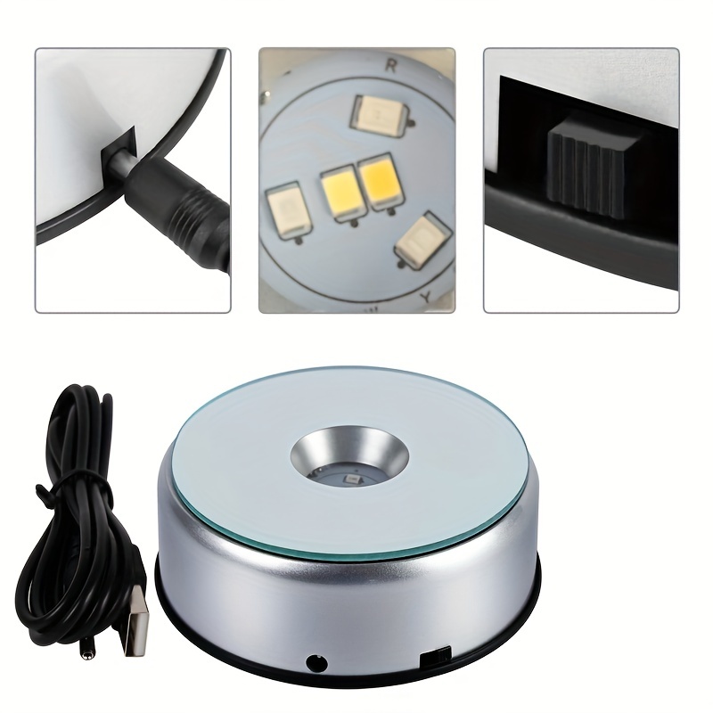 Cup Display Turner Spinner Light Stand USB Power Cable