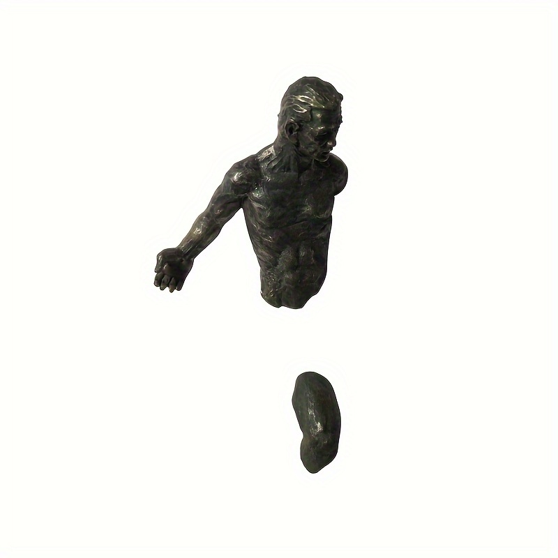 Acquista Imitazione Rame Ornamento Decorazione da parete in resina Statua  Scultura Uomo rampicante 3D Attraverso la parete Arte della parete