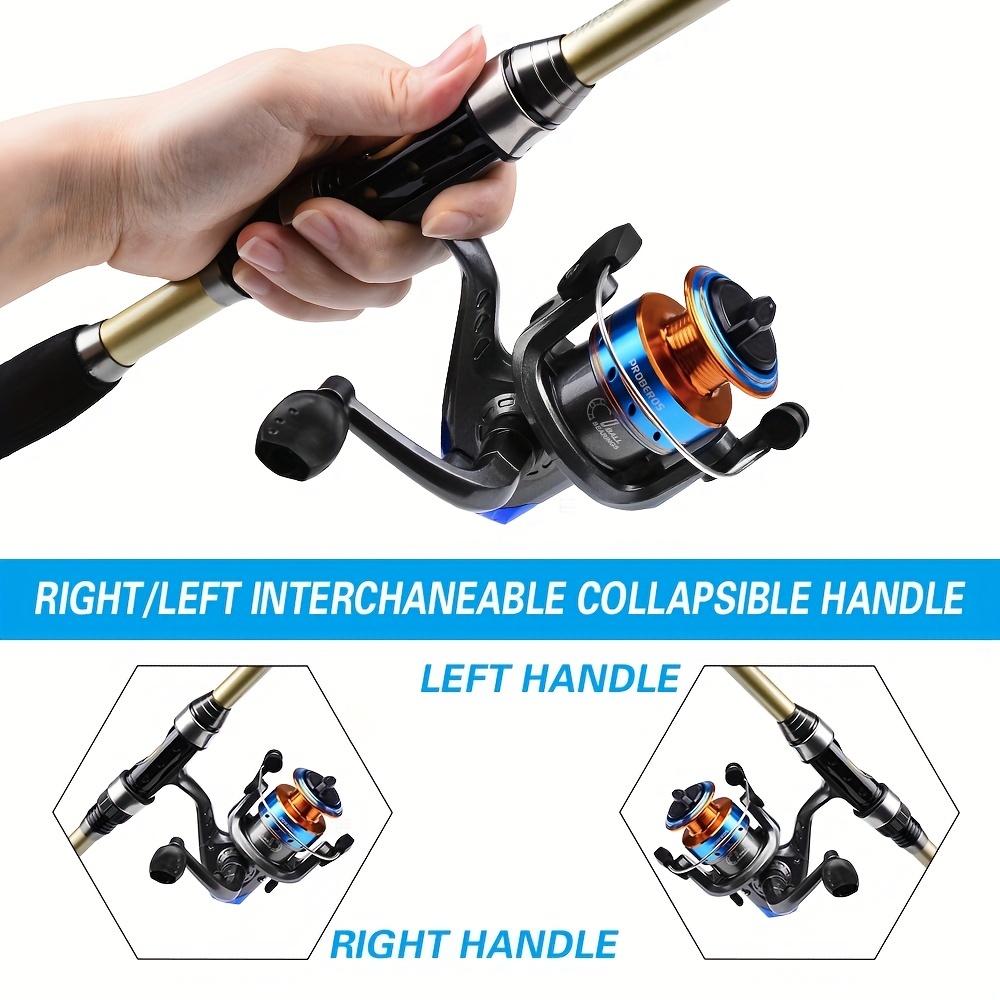 Carbon Fiber Telescopic Fishing Rod and Spinning Reel Combo Complete Kit  with Lures, Hooks, and Fishing Line Portable Fishing Gear for Anglers 