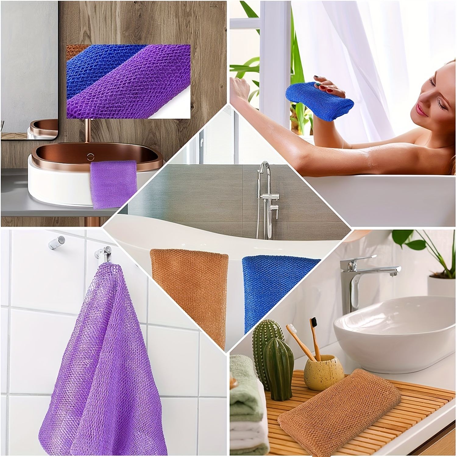 African Net Sponge Long Nylon Bathing Sponge Shower Body - Temu