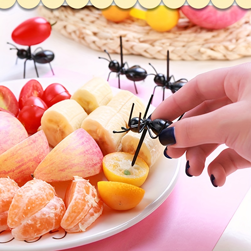 Mini Cartoon Food Picks Fruit Forks Toothpick Leaves Plastic - Temu