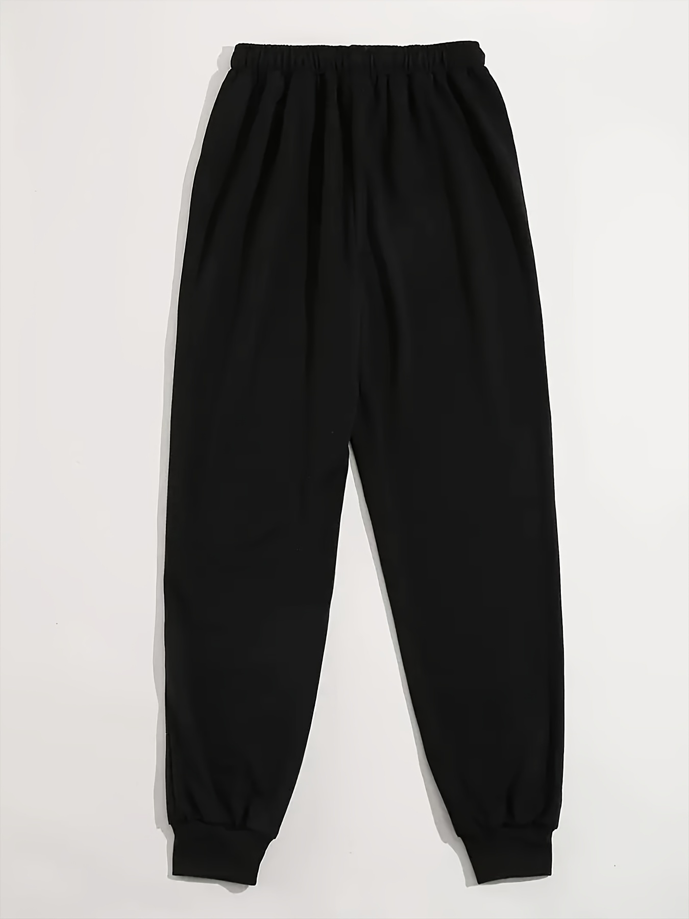 Cross Pattern Joggers Men's Casual Stretch Waist Drawstring Sports Pants