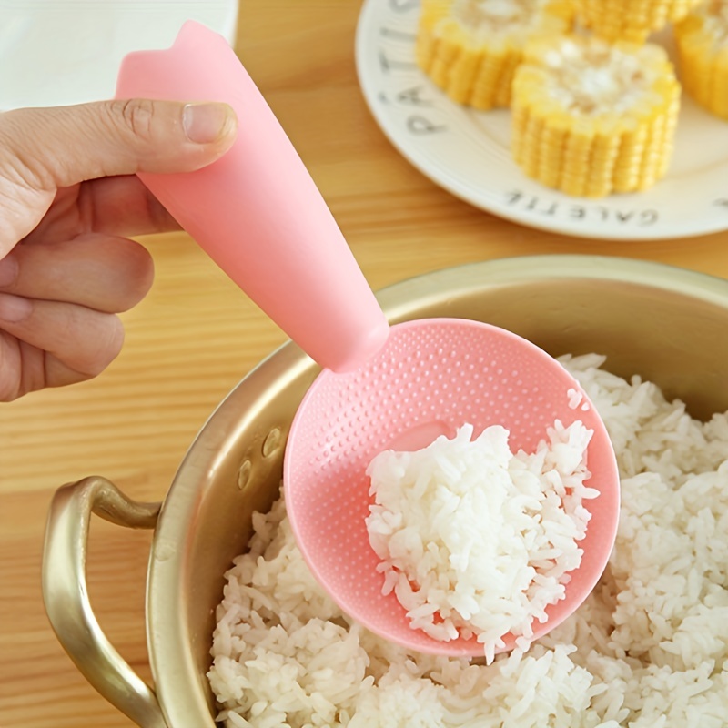 Silicone Spoon Small Spoon With Long Handle Heat Resistant Easy To Clean  Non-stick Rice Spoons Tableware Kitchen Accessories - AliExpress