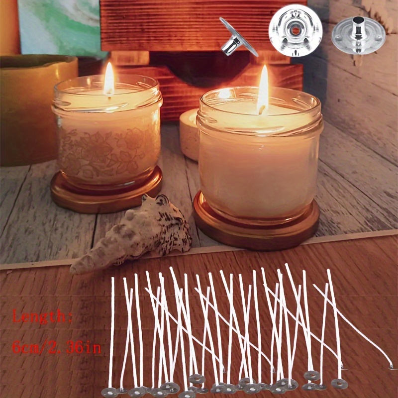30pcs Wooden Candles Wick for DIY Paraffin Candle Jar Making Kit