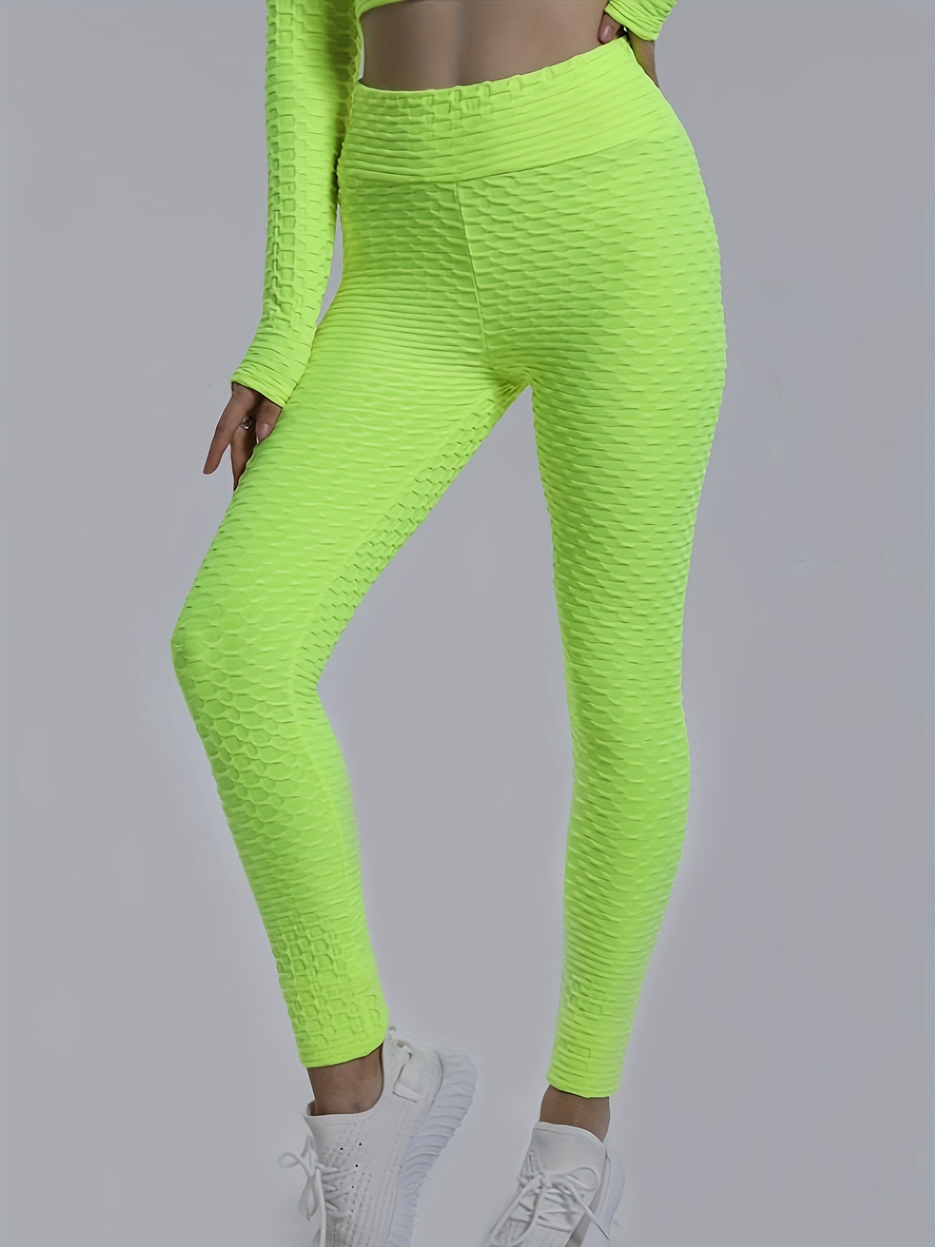 ADULT TIGHTS FULL LENGTH, PLAIN COLORS NEON GREEN