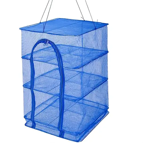 Reusable Foldable Hanging Fish Net With Zipper For Drying - Temu