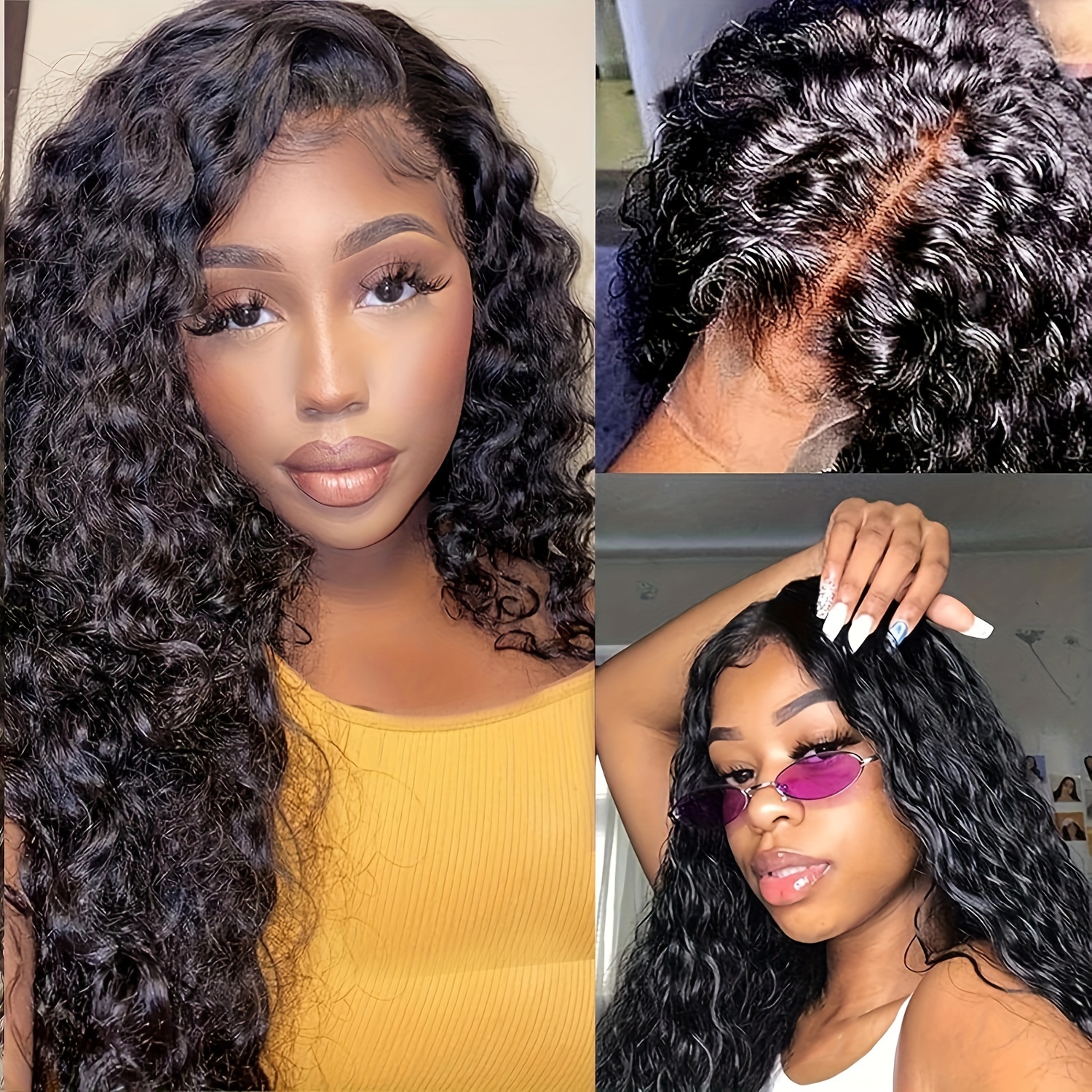 Water Wave 5x5 Lace Front Wigs Human Hair Wigs Women - Temu