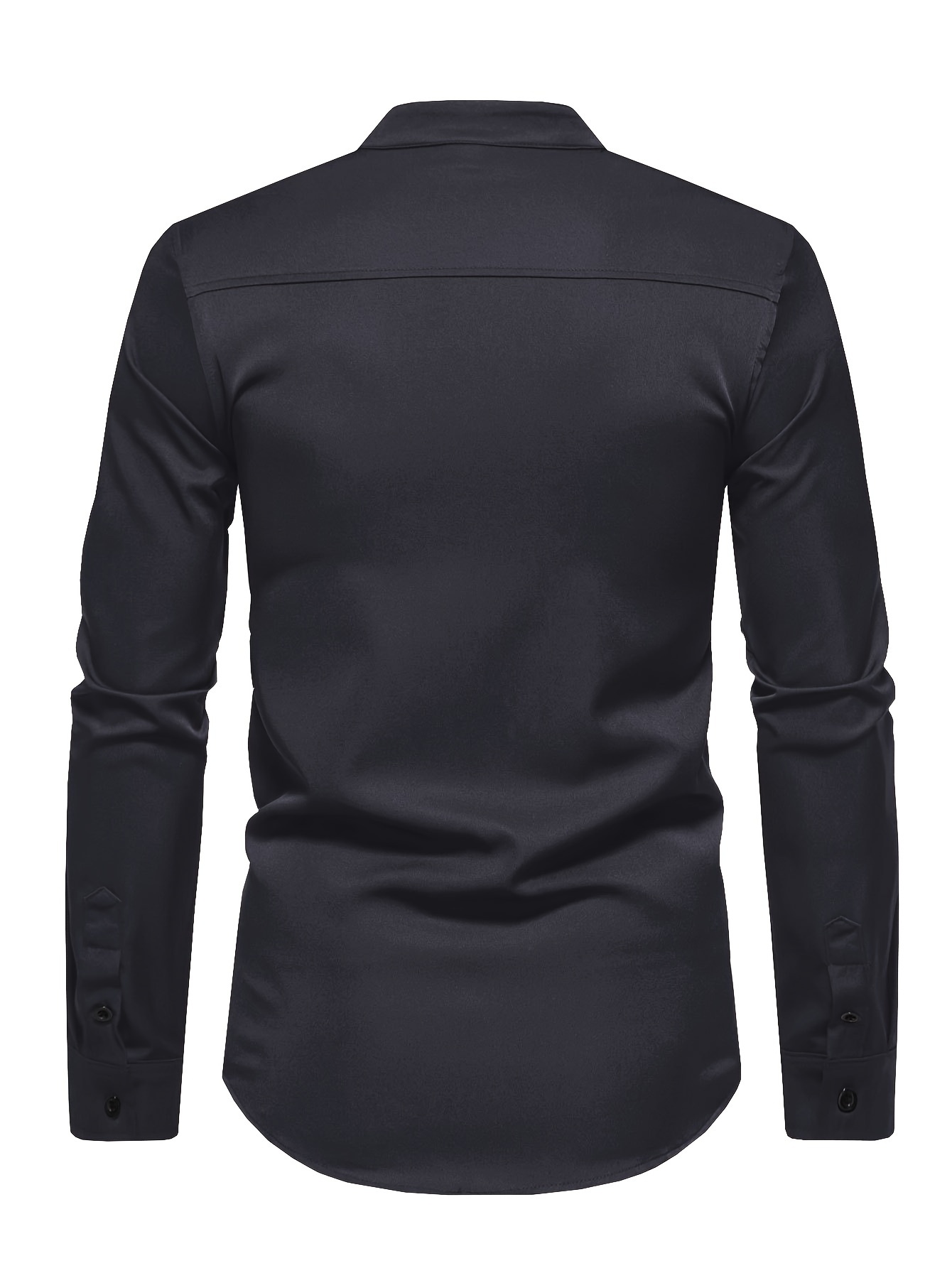 Men's Embroidered Long Sleeve Henley Shirt - Temu Canada
