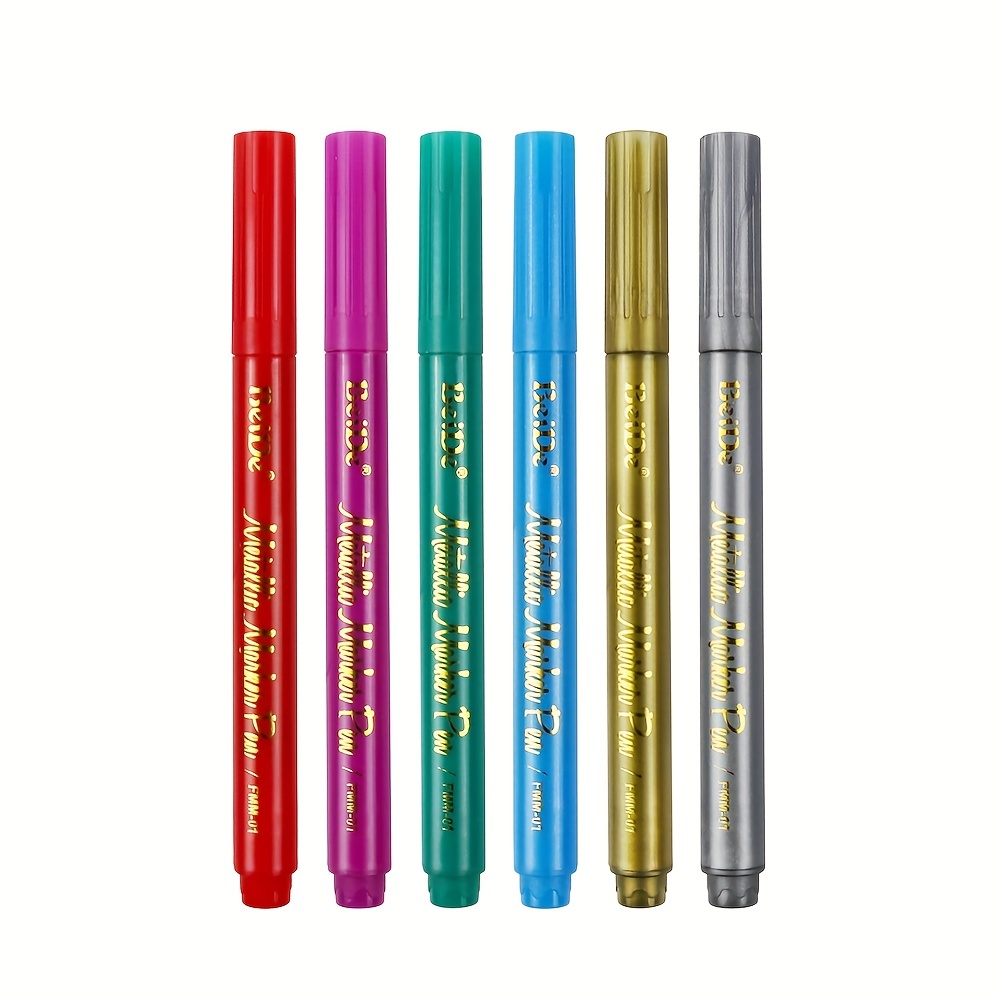 Metallic Paint Pens Acrylic Paint Markers - Sparkle Metallic Markers Art  Glitter