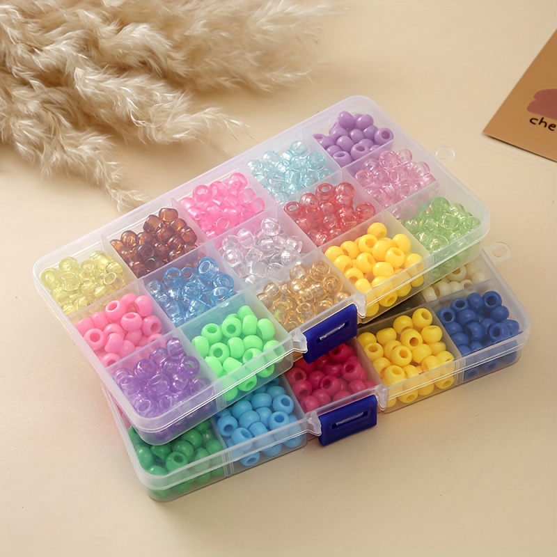 450pcs Boxed Colorful Braid Hair Beads Hippies Style Hair Accessories