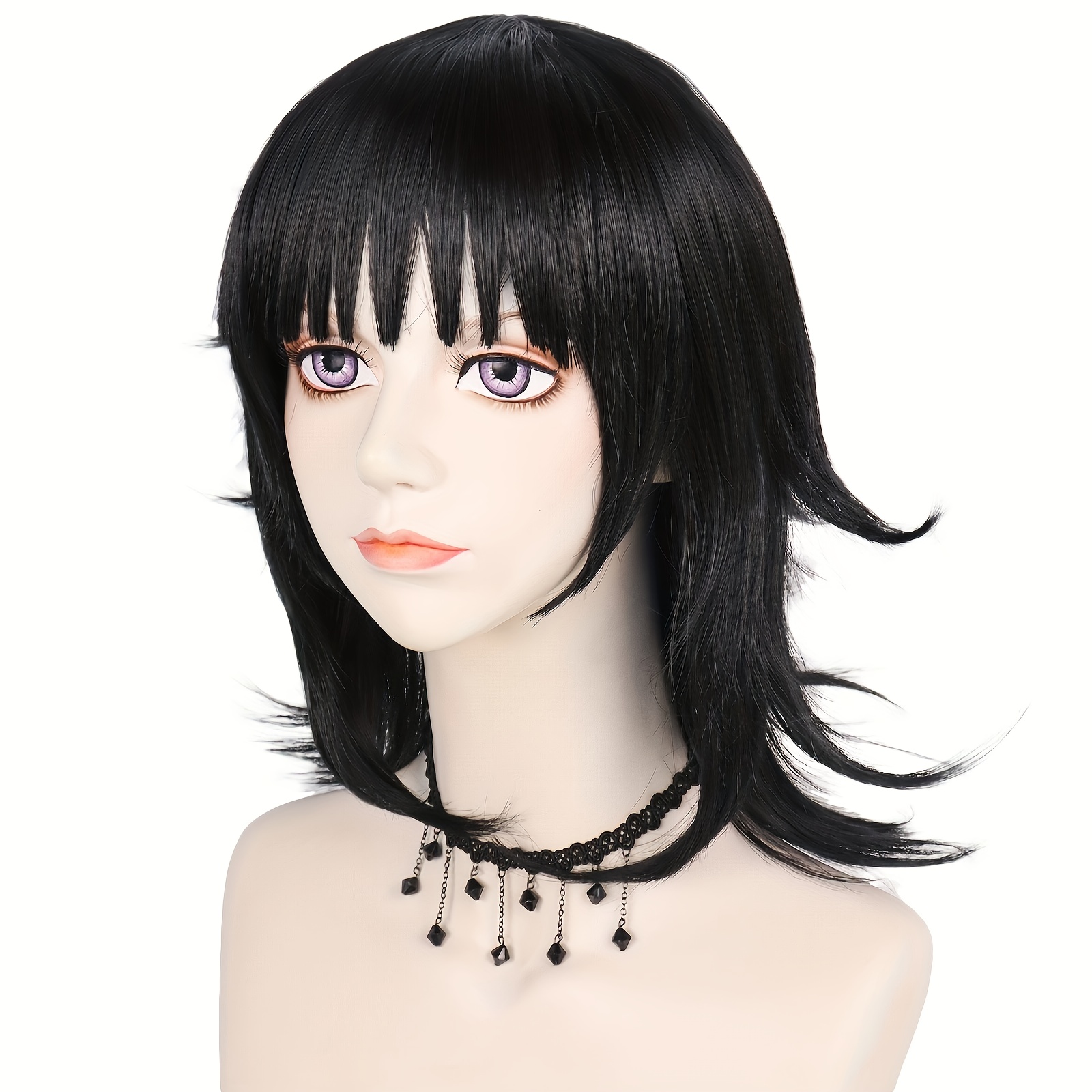 Medium black shop cosplay wig