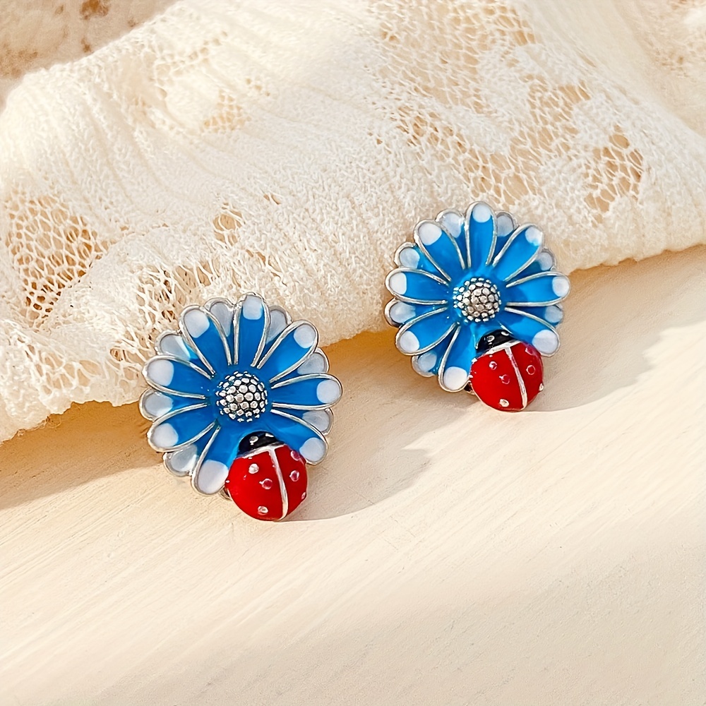 Ladybug clip on on sale earrings