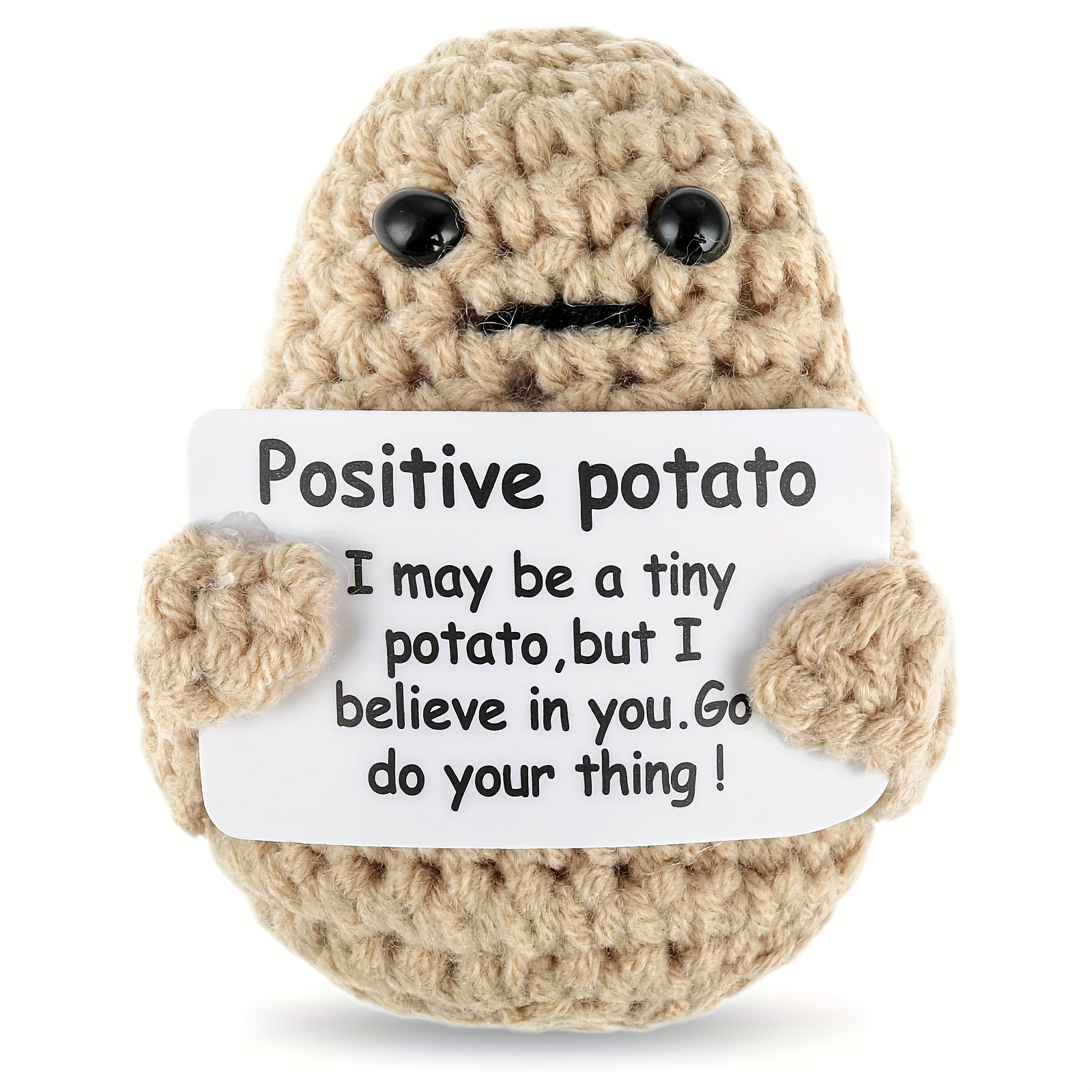 Johiux Potate positive, cadeau pour ami, pomme de terre positive amusante,  cadeau de motivation, petit cadeau pour meilleure amie, petit câlin