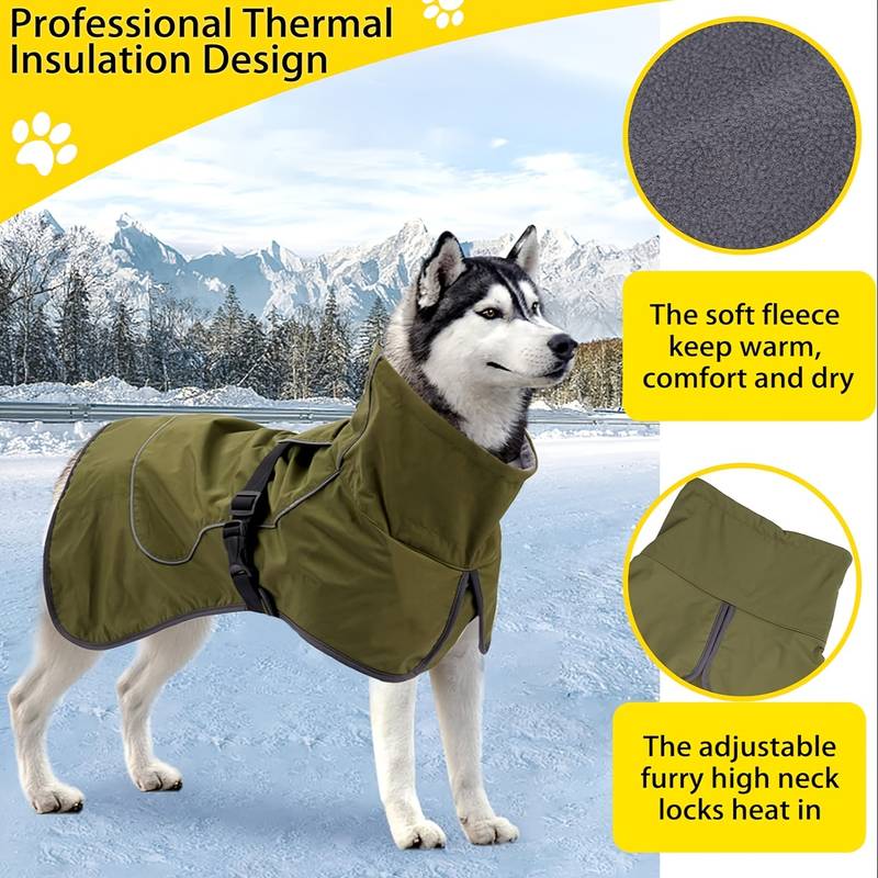 Robot Dog Dogcheer Dog Winter Coat, Waterproof Dog Jacket War Dog