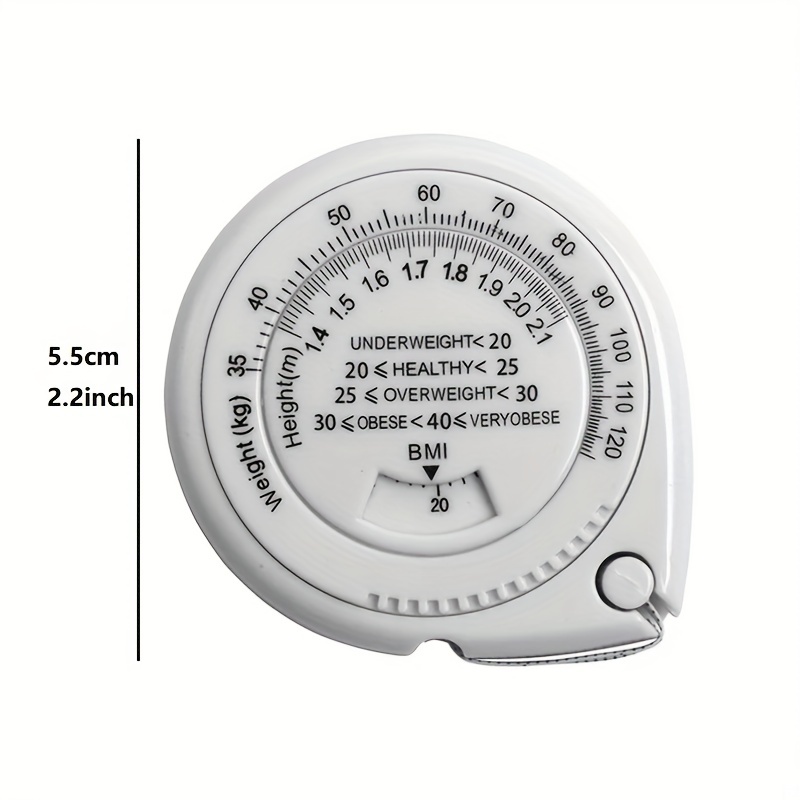 1pc Body Mass Index Retractable Tape 150 CM Measure Calculator