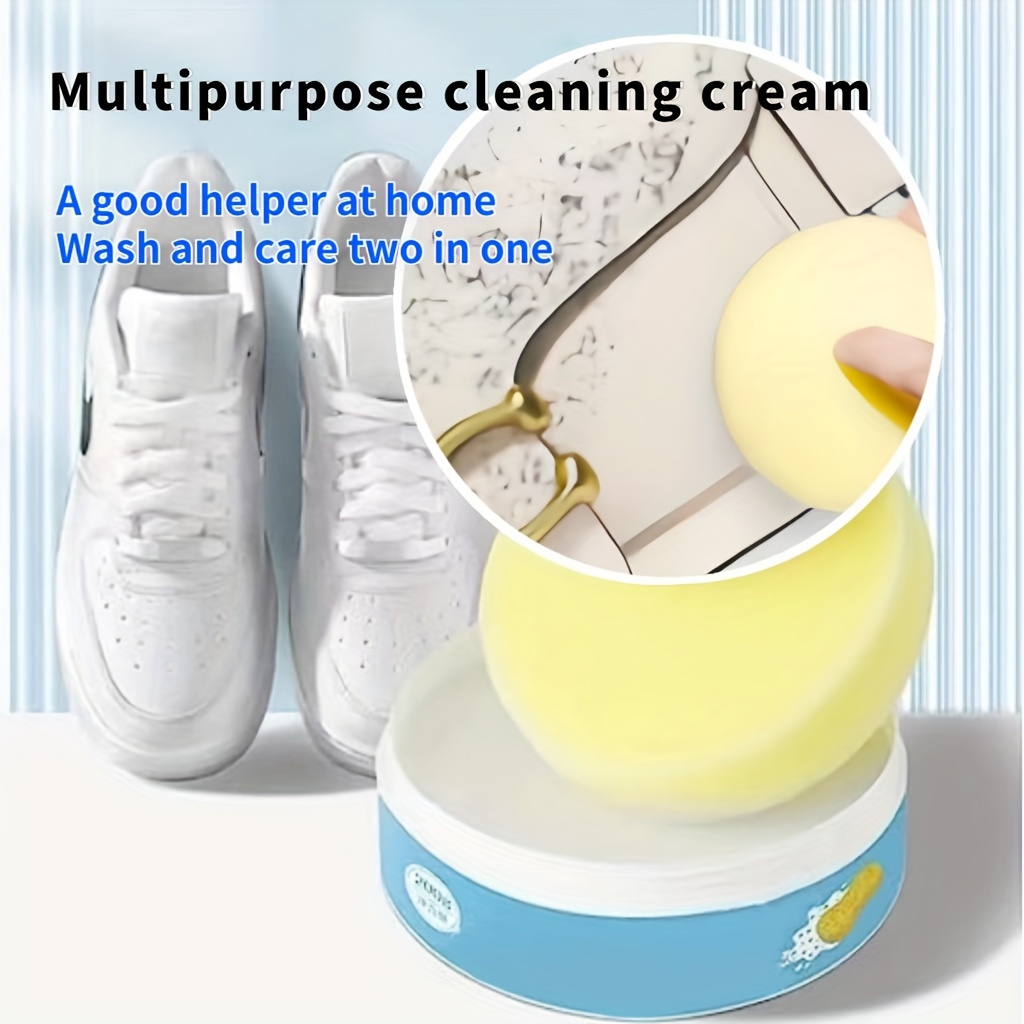 Shoe Cleaning Cream, Shoe Cleaner, Leather Shoes Brightening Cream,  Multipurpose White Shoe Cleaning Cream For Cleaning, Whitening,  Brightening, To Remove Stains, Dirts And Oxidation, Cleaning Supplies,  Household Gadgets, Ready For School 