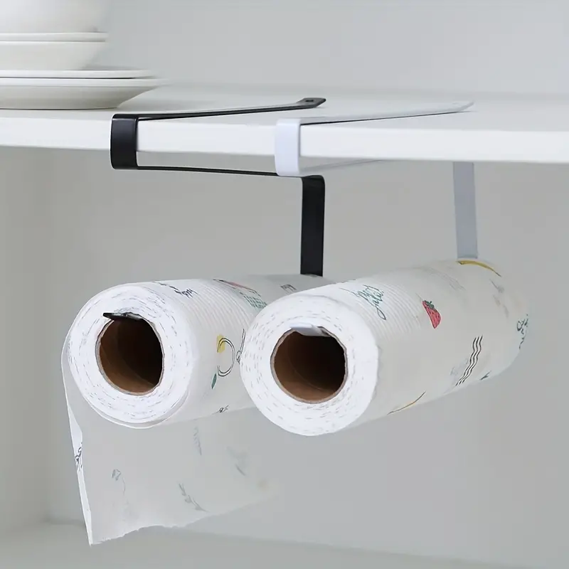 1pc Easy-to-Install Paper Towel Holder for Under Cabinets - Clip Type  Design for Kitchen Towels - Convenient and Stylish Kitchen Accessory - 26cm  x 10