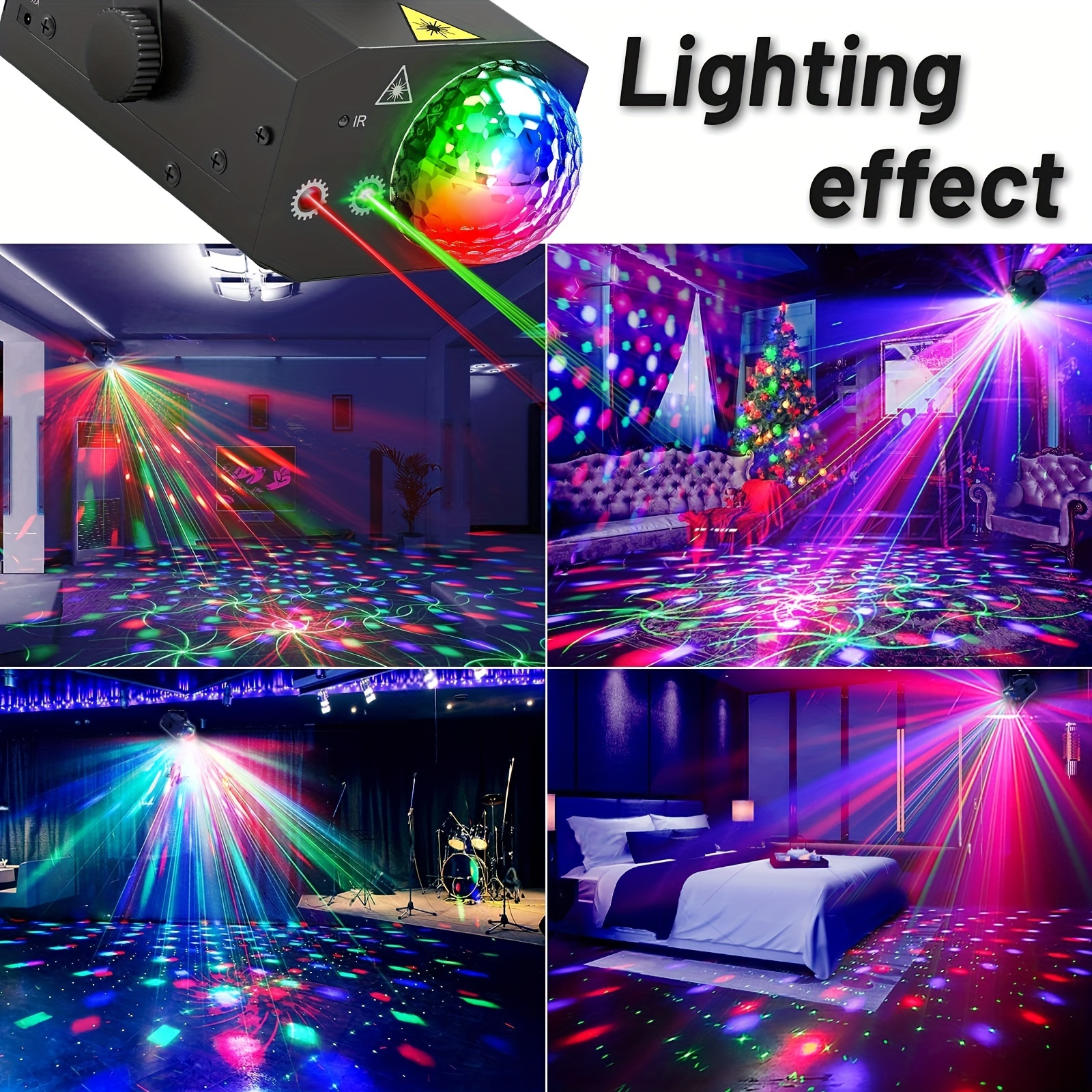 Lumières de fête Disco Ball Light, lumière LED activée par le son