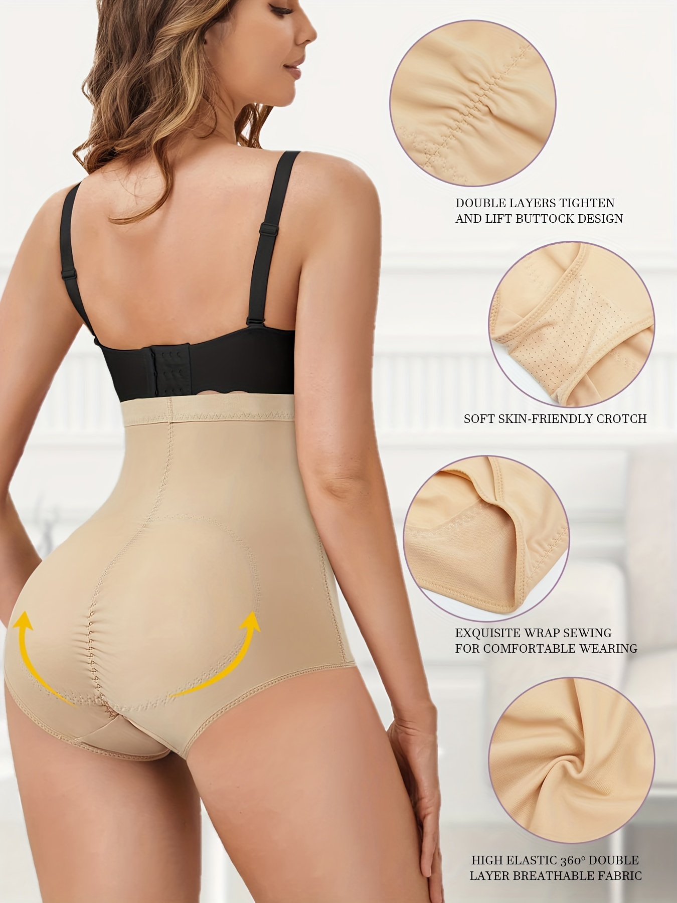 Women High Waist Belly Control Underwear Waist Trainer Shapewear